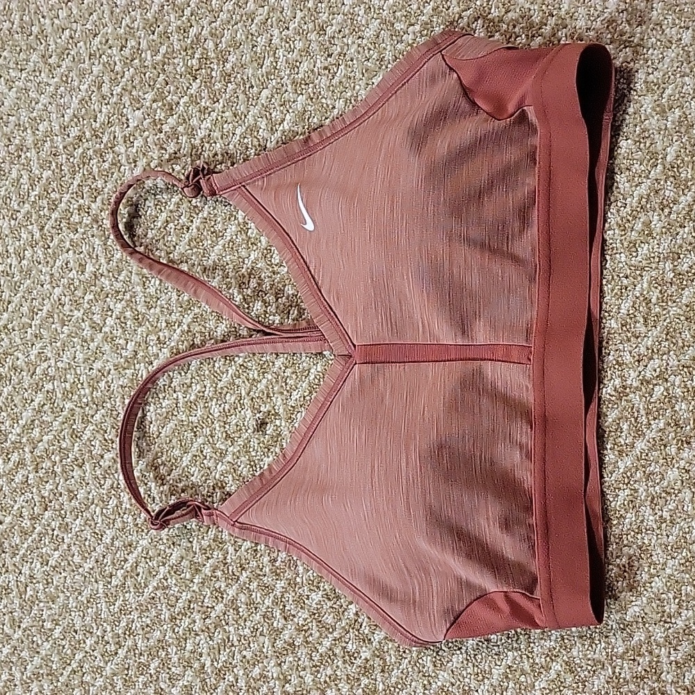 Nike sports bra.  Tags say large, but fits like medium